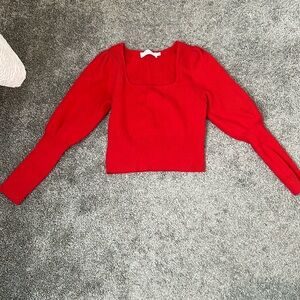 Balloon sleeves sweater